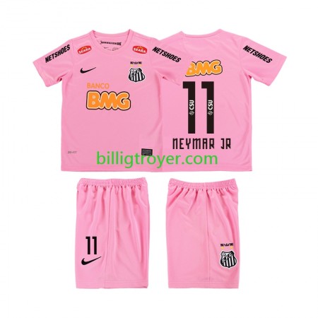 Billige Fotballdrakter Santos Neymar JR 11 2012 2013 Barn Retro Fjerdedraktsett Kortermet